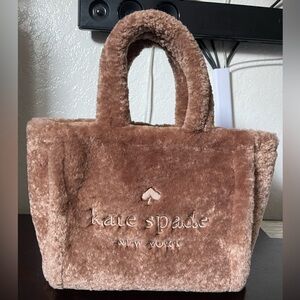 EUC Kate Spade Ella faux shearling tote